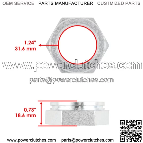 Rear Axle Nut Fits Polaris 7547196 Rear Axle Nut - Image 2