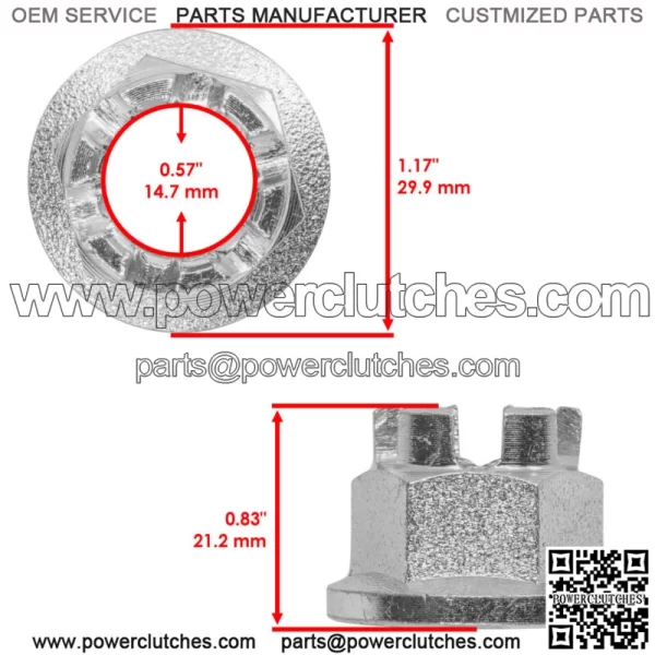 90305-HM5-A80 90305-369-000 90305-HA7-670 Wheel Castle Nut For Honda - Image 2