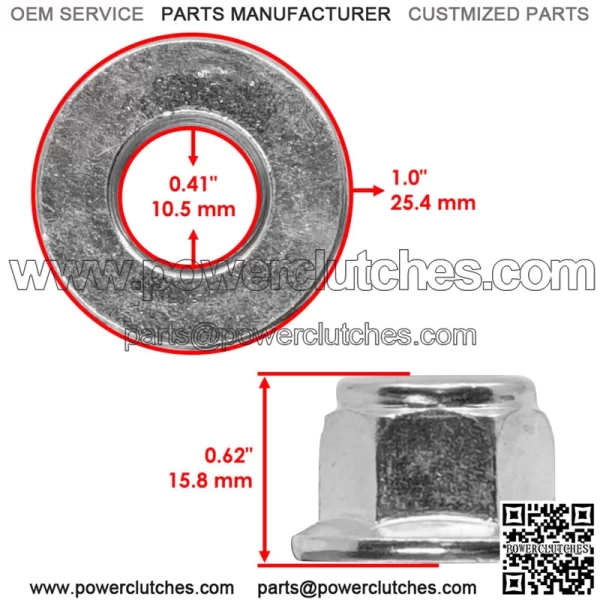 7547334 Steering Suspension Flange Nut For Polaris RZR 900 / RZR XP 4 1000 14-20 - Image 2