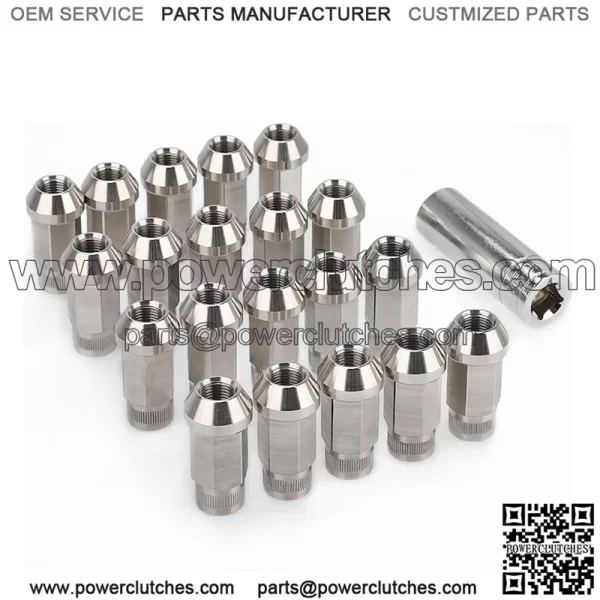 50mm Stainless steel nut straight grain (19 pairs of sides) M14*2 - Image 2