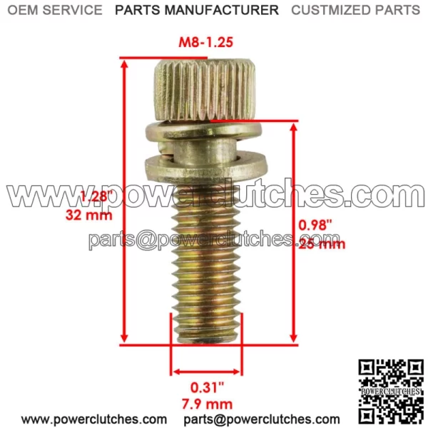 Exhaust Manifold Bolts, Studs, Screws for Polaris Sportsman 800 EFI 2009-2014 (for: Polaris Sportsman 800) - Image 2