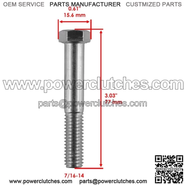 4x Control Arm Bolts, Rear Lower For Polaris Sportsman 700 2002-07/7/16-14 (For: Polaris Sportsman 800) - Image 2