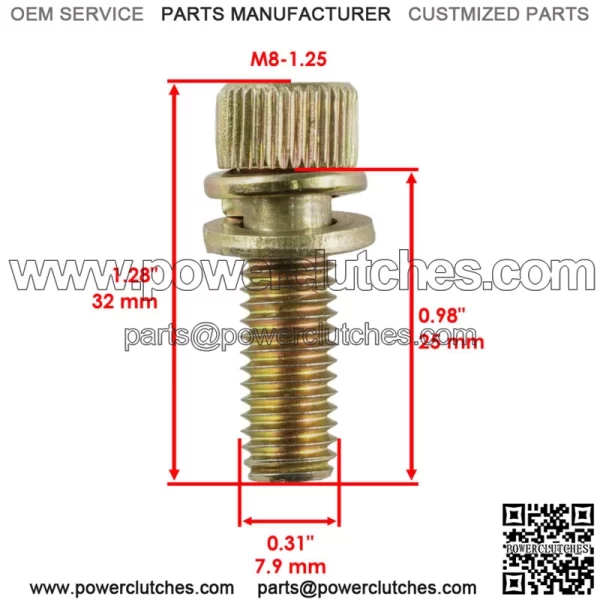 4 Exhaust Manifold Bolts Studs Screws For Polaris Sportsman 570 EFI EPS 2014-2016 (For: Polaris Sportsman 570) - Image 2