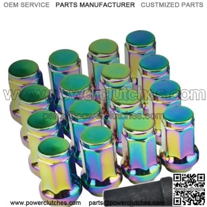 SICKSPEED 16 NEO CHROME SEVEN-GUN STEEL NUTS KAWASAKI TERYX MULE N29 (For: Kawasaki Teryx4 800)