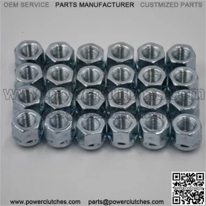 Set of 24 14mm x 1.5 Open End Nuts, Zinc Plated, Hex, M14x1.5, 3/4" (For: More Than One Vehicle)