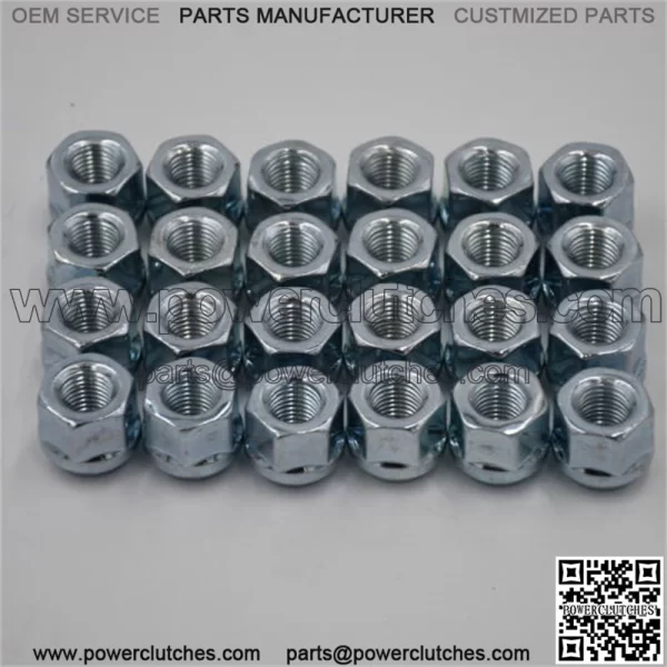 Set of 24 14mm x 1.5 Open End Nuts, Zinc Plated, Hex, M14x1.5, 3/4" (For: More Than One Vehicle)