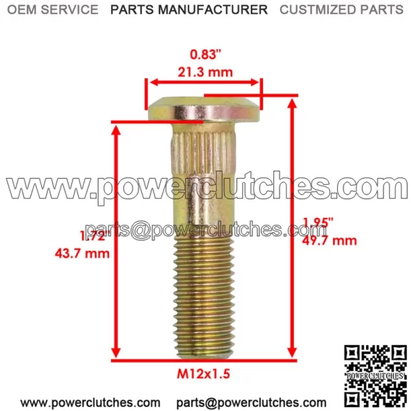250300625 Wheel Hub Stud For Can-Am CanAm Maverick X3 2017-2024 X3 Max 2018-2024 - Image 2