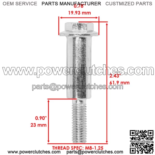 M110801 Front & Rear Wheel Bolt for John Deere JX85 JX75 JA65 14SX - Image 2