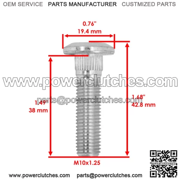 Wheel Hub Bolt For John Deere RSX850 RSX860 XUV550 XUV560 XUV590 (QTY 16) - Image 2