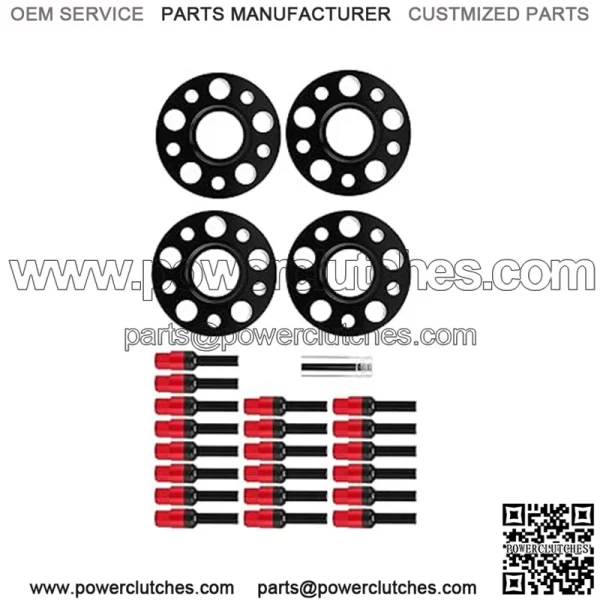 BMW 5*120 72.56mm flange 15mm 4PCS with M12*1.5 cone bolt - Image 2