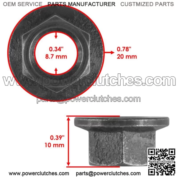 16x Front Wheel Hub Nut for Yamaha Raptor 700 700R YFM700R 2006 2007 2008-2013  (For: Yamaha Raptor 700) - Image 2