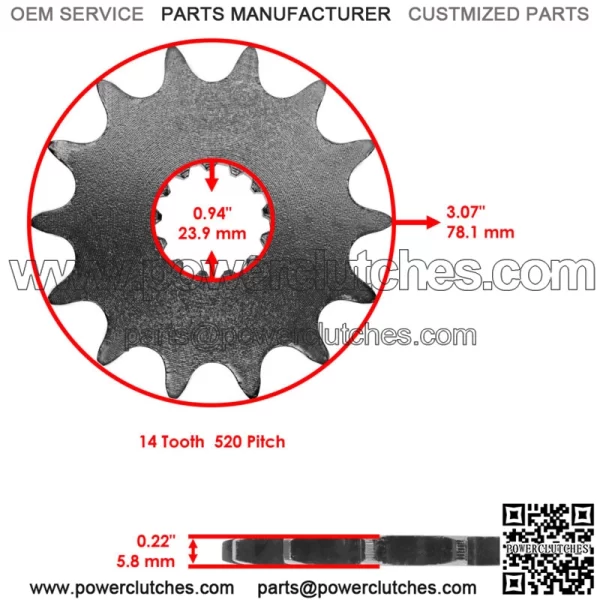 Drive Chain and Sprockets for Yamaha WR400F 1998 520 Pitch 114 Link - Image 3