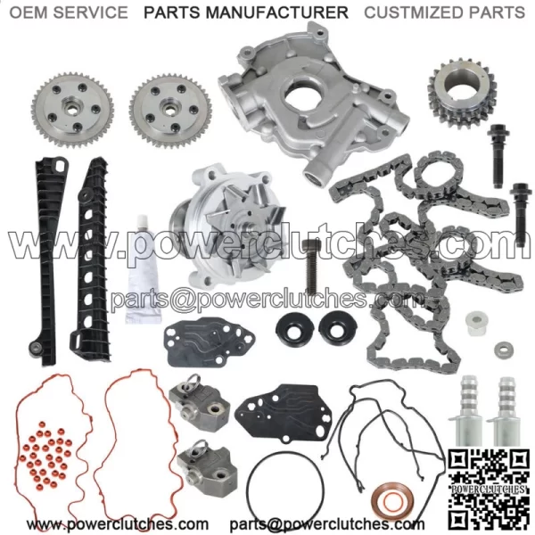 Timing Chain Kit, Oil & Water Pump, Phase Shifters, VVT Valves for 5.4L Ford Lincoln