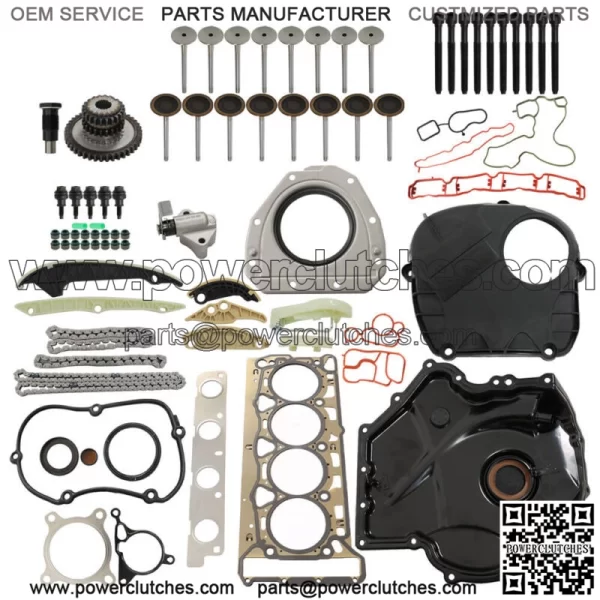 Engine Timing Chain & Cover Kit For Replacement Audi VW 1.8L 2.0L TFSI Jetta A4
