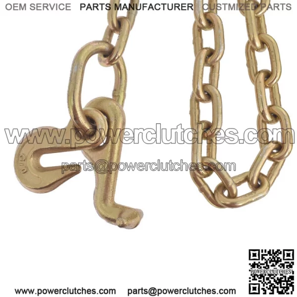 Wrecker Tow Chain 5/16 x 6 FT 15" Axle J Hook Hook Rollback Carrier - Image 2