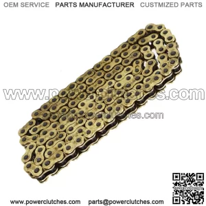 Motorcycle 520 O-Ring Gold Drive Chain 120 Links 520 X 120 With Masterlink