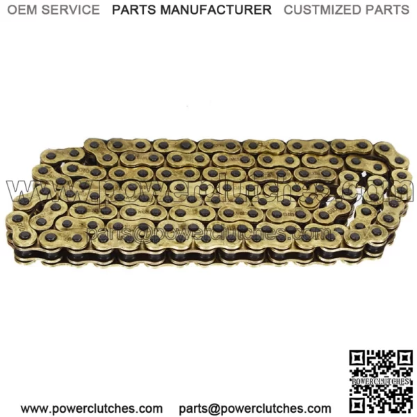 Motorcycle 520 O-Ring Gold Drive Chain 120 Links 520 X 120 With Masterlink - Image 3