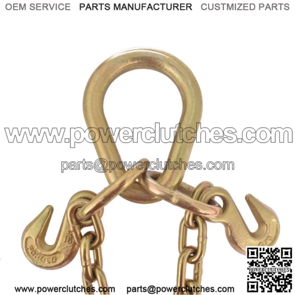 Tow Chain J-Hooks V-Chain Flatbed Truck Rollback Wrecker Carrier 5/16" X 2' G70 - Image 5