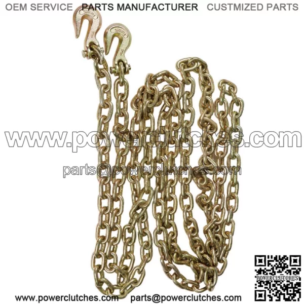 3/8" 20' G70 Tow Chain Tie Down Binder With Grade 70 Hooks New - Image 2