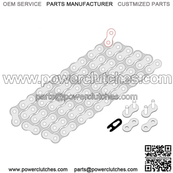 Blue Drive Chain for Yamaha YZ250 YZ250F YZ250Fx YZ250X 1977-2018 - Image 2