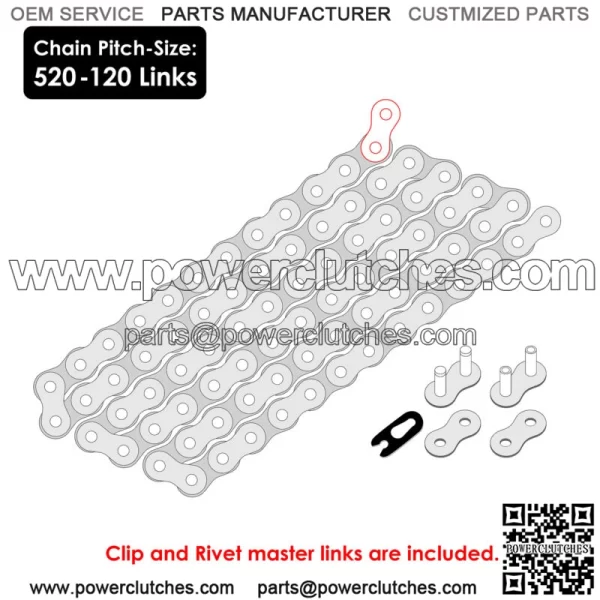 Orange Drive Chain for Honda TRX450ER Electric Start 2006-2014 (For: Honda) - Image 2