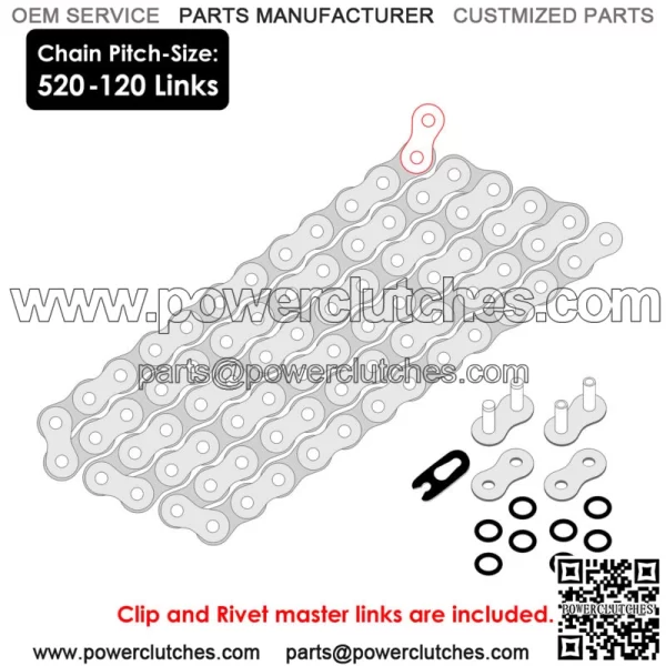 O-Ring Blue Drive Chain for Yamaha Raptor 700 YFM700R Se 2006-2013 (For: Yamaha Raptor 700) - Image 2