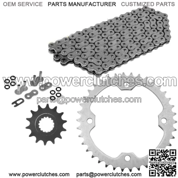 O-Ring Drive Chain & Sprockets Kit for Yamaha Raptor 700 YFM700R 2006-2016 (For: Yamaha Raptor 700)