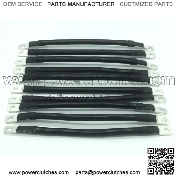 4 AWG 9 INCH Golf Cart Battery Cables for EZ-GO, Yamaha, Club Car 10 Pack