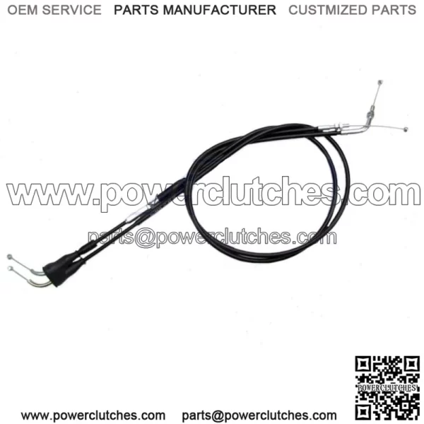 Black Vinyl Throttle Cable Kit For Suzuki CW 2000-2017 (For: Suzuki)