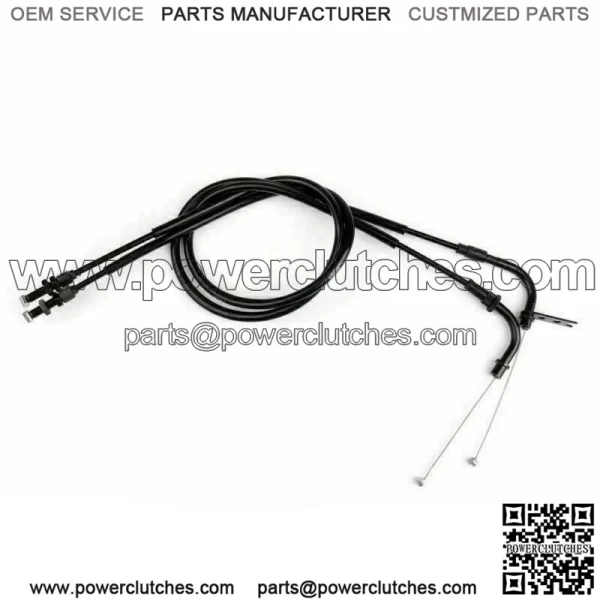 Throttle Cable Push/Pull Wire Gas Line For Suzuki GSXR GSX-R 600 06-09 Black (For: Suzuki)