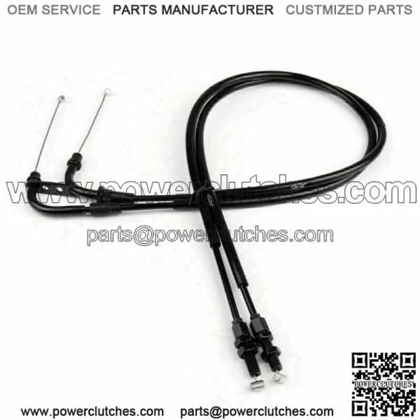 Throttle Cable Push/Pull Wire Gas Line For Suzuki GSXR GSX-R 600 06-09 Black (For: Suzuki) - Image 2