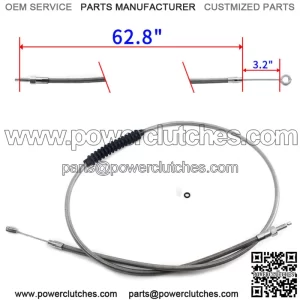 Braided Clutch Cable 38667-07 for Harley Touring Electra Road King Street Glide