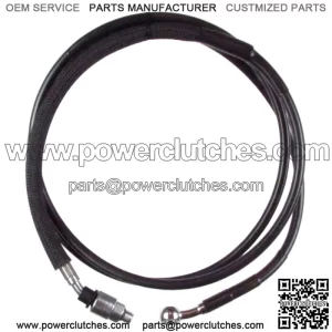 Black Vinyl Coated +4" Hydraulic Clutch Line 2017 & Up Harley-Davidson Touring (For: Harley-Davidson)
