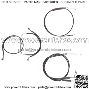 Black Cable & Brake Line Bsc Kit 16" Apes 2002-2006 Harley Touring No Cruise (For: Harley-Davidson)