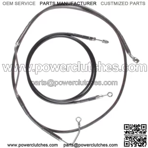 Black Clutch & Brake Line Bcs Kit 14" Apes 2017 & Up Harley Road King w/ABS (For: Harley-Davidson)