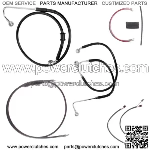 Black Cable & Brake Line Mstr Kit 20" Apes 2016-2017 Harley Softail w/ABS (For: Harley-Davidson)