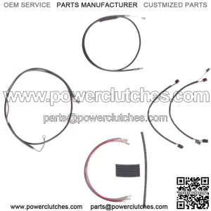Black Cable & Brake Line Cmpt Kit 12" Apes 2014-2016 Harley Road King w/ABS (For: Harley-Davidson)