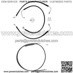 Black Cable & Brake Line Bsc Kit 20" Apes 2018-2019 Harley Softail Fat Bob NoABS (For: Harley-Davidson)