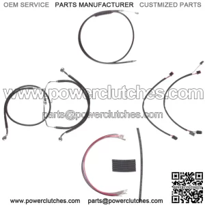 Black Cable & Brake Line Cmpt Kit 22" Apes 2014-2016 Harley Road King No ABS (For: Harley-Davidson)