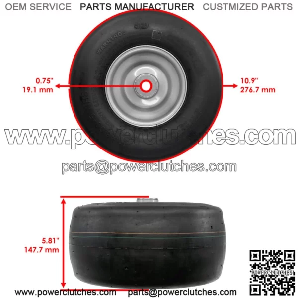 576588601 Mower wheel for Husqvarna EZ 24 T/EZ 4824/RZ 5424/RZ 5426/Z146 - Image 2