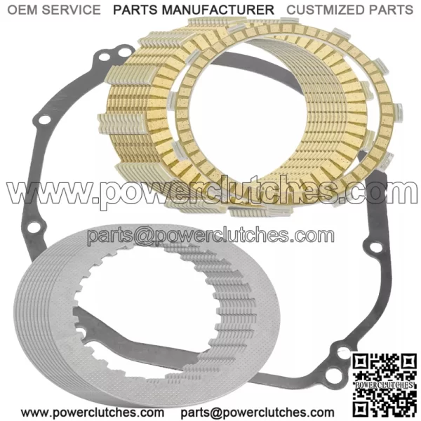 Clutch Friction Plates And Gasket Kit for Kawasaki Ninja ZX-12R ZX1200A 00 01