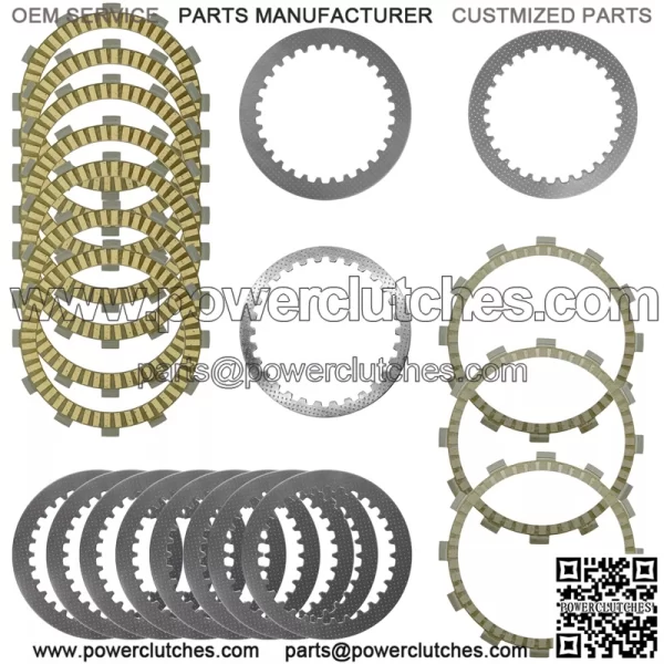 Clutch Friction Steel Plates Kit for Yamaha FJR1300A FJR130ES FJR1300P 2016-23