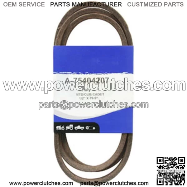 754-04207 Drive Belt 1/2" X 79.5" Fits Cub Cadet Riding Mower LTX1046M LGT1054