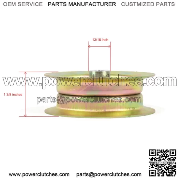 (Pack of 2) Flat Tensioner Pulley for TimeCutter SS 4225 74721 - Image 2