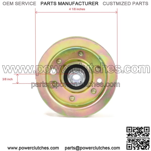 (Pack of 2) Flat Tensioner Pulley for TimeCutter SS 4225 74721 - Image 3