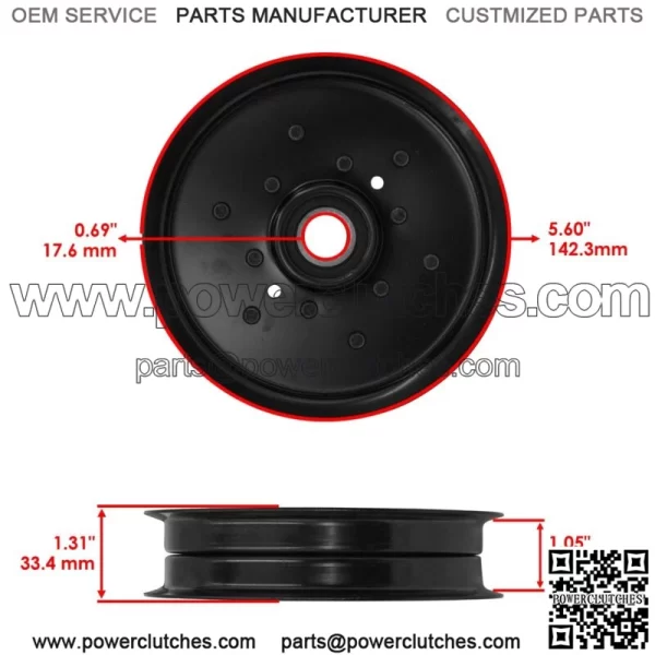 1-613098 Deck Pulley for Toro Exmark 32" 36" 40" 44" 48" 50" 52" 60" - Image 2