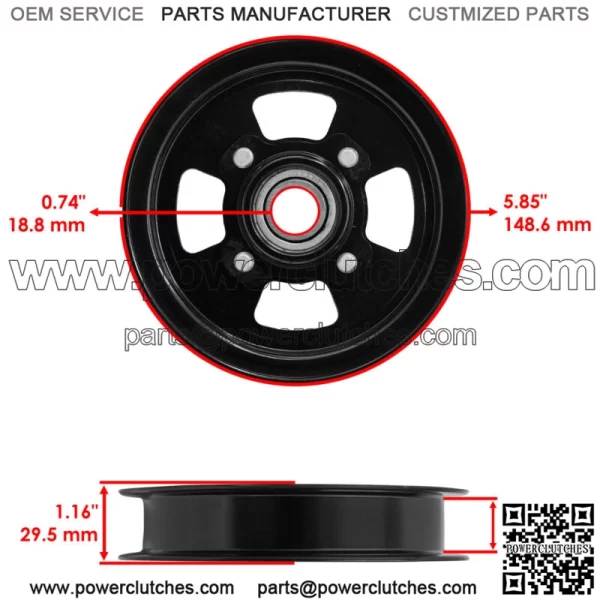 Deck Tensioner Roller for John Deere Z910 Z920 Z925 Z930 Z950 Z960 Z970 ZTrak Pro - Image 2