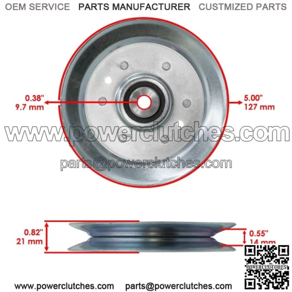 756-0616 Deck Pulley for MTD CC760 12A-764M WC33 SP33 135O765N013 33" - Image 2