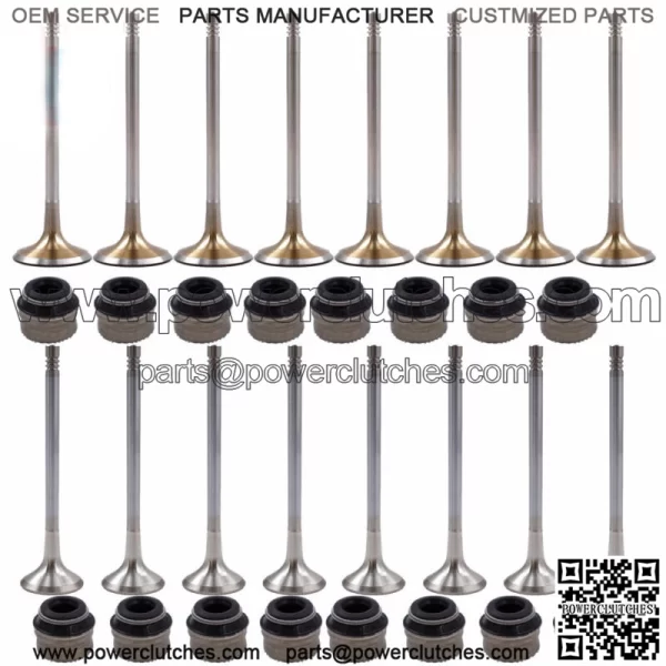 16x 6mm Intake Exhaust Valves Set For Audi A4 A5 VW Golf GTI Tiguan Passat 2.0T