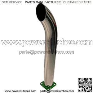 New 24" Tall Chrome Curved Exhaust Pipe 3" OD Fits John Deere 50 520 530 B 24 Tractors
